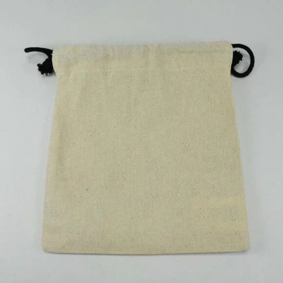 YSL Beige Cotton Drawstring Makeup Pouch Limited Edition Bag Yves Saint Laurent - Picture 6 of 7